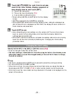 Preview for 20 page of Panasonic DMCFH22 - DIGITAL STILL CAMERA Operating Instructions For Advanced Features