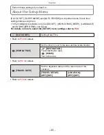 Preview for 25 page of Panasonic DMCFH22 - DIGITAL STILL CAMERA Operating Instructions For Advanced Features