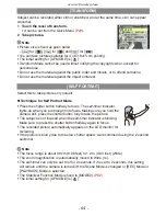 Preview for 64 page of Panasonic DMCFH22 - DIGITAL STILL CAMERA Operating Instructions For Advanced Features