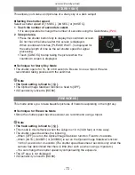 Preview for 72 page of Panasonic DMCFH22 - DIGITAL STILL CAMERA Operating Instructions For Advanced Features