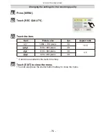 Preview for 76 page of Panasonic DMCFH22 - DIGITAL STILL CAMERA Operating Instructions For Advanced Features