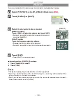 Preview for 112 page of Panasonic DMCFH22 - DIGITAL STILL CAMERA Operating Instructions For Advanced Features