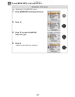 Предварительный просмотр 22 страницы Panasonic DMCFH3 - DIGITAL STILL CAMERA Operating Instructions Manual