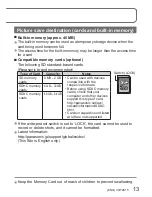 Preview for 13 page of Panasonic DMCFP2 - DIGITAL STILL CAMERA Basic Operating Instructions Manual