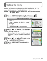 Preview for 15 page of Panasonic DMCFP2 - DIGITAL STILL CAMERA Basic Operating Instructions Manual