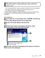 Preview for 21 page of Panasonic DMCFP2 - DIGITAL STILL CAMERA Basic Operating Instructions Manual