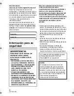 Preview for 2 page of Panasonic DMCFX33 - DIGITAL STILL CAMERA Instrucciones Básicas De Funcionamiento