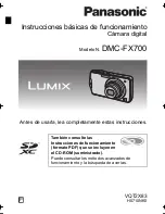 Preview for 1 page of Panasonic DMCFX700 - DIGITAL STILL CAMERA Instrucciones Básicas De Funcionamiento