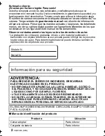 Preview for 2 page of Panasonic DMCFX700 - DIGITAL STILL CAMERA Instrucciones Básicas De Funcionamiento