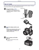 Preview for 5 page of Panasonic DMCFZ100 - DIGITAL STILL CAMERA Operating Instructions Manual