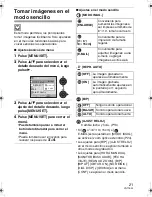 Preview for 21 page of Panasonic DMCFZ8K - Lumix Digital Camera (Spanish) Instrucciones De Funcionamiento