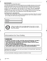 Preview for 2 page of Panasonic DMCG10K - DIGITAL CAMERA/LENS KIT Operating Instructions Manual