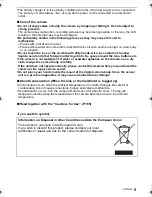 Preview for 5 page of Panasonic DMCG10K - DIGITAL CAMERA/LENS KIT Operating Instructions Manual