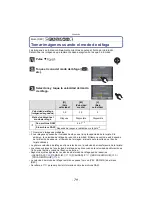 Предварительный просмотр 79 страницы Panasonic DMCGF2 - DIGITAL CAMERA-ADV FEATURES (Spanish) Instrucciones De Funcionamiento