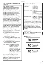 Предварительный просмотр 3 страницы Panasonic DMCLS60 - DIGITAL STILL CAMERA Operating Instructions Manual