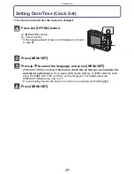 Preview for 29 page of Panasonic DMCTS2 - DIGITAL STILL CAMERA Operating Instructions Manual