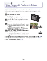 Preview for 49 page of Panasonic DMCTS2 - DIGITAL STILL CAMERA Operating Instructions Manual