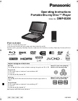 Preview for 1 page of Panasonic DMP-B200 Operating Instructions Manual