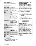 Предварительный просмотр 12 страницы Panasonic DMP-BBT01 Basic Operating Instructions Manual
