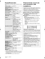 Preview for 54 page of Panasonic DMP-BBT01 Basic Operating Instructions Manual