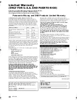 Предварительный просмотр 44 страницы Panasonic DMP-BBT01 Owner'S Manual