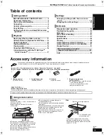 Preview for 3 page of Panasonic DMP BD30 - Multi Region Blu Ray PAL/NTSC DVD Player Operating Instructions Manual