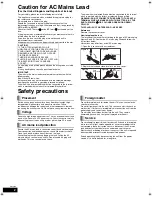 Предварительный просмотр 2 страницы Panasonic DMP-BD30 Operating Instructions Manual