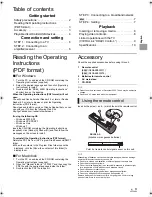 Preview for 3 page of Panasonic DMP-BD45 Basic Operating Instructions Manual