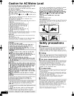 Предварительный просмотр 2 страницы Panasonic DMP-BD55; DMP-BD35 Operating Instructions Manual