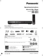 Panasonic DMP-BD55K Operating Instructions Manual preview