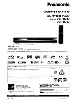 Preview for 1 page of Panasonic DMP-BD60 - Blu-Ray Disc Player Operating Instructions Manual