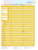 Preview for 2 page of Panasonic DMP-BD70V - Blu-ray Disc/VHS Multimedia... Specifications