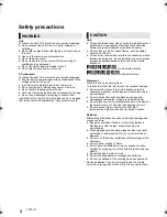 Preview for 2 page of Panasonic DMP-BD77 Operating Instructions Manual