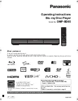 Panasonic DMP-BD85 Operating Instructions Manual preview