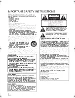 Preview for 2 page of Panasonic DMP-BD85 Operating Instructions Manual