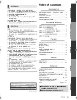 Preview for 3 page of Panasonic DMP-BD871 Owner'S Manual