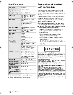 Preview for 10 page of Panasonic DMP-BDT120 Operating Instructions Manual