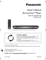 Preview for 1 page of Panasonic DMP-BDT230 Owner'S Manual