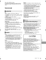 Preview for 103 page of Panasonic dmp-bdt280 Basic Operating Instructions Manual