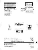 Предварительный просмотр 112 страницы Panasonic dmp-bdt280 Basic Operating Instructions Manual