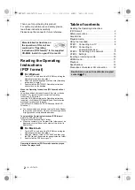 Preview for 2 page of Panasonic DMP-BDT320 Basic Operating Instructions Manual