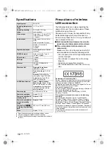 Preview for 12 page of Panasonic DMP-BDT320 Basic Operating Instructions Manual