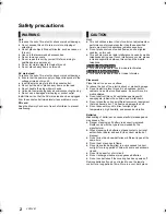 Preview for 2 page of Panasonic DMP-BDT320 Operating Instructions Manual