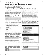 Preview for 44 page of Panasonic DMP-BDT320 Owner'S Manual