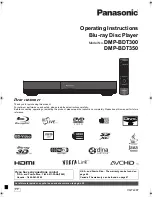 Panasonic DMP-BDT350 Operating Manual (English Operating Instructions Manual preview