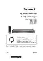 Предварительный просмотр 1 страницы Panasonic DMP-BDT375 Operating Instructions Manual