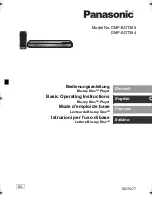 Panasonic DMP-BDT385 Basic Operating Instructions Manual preview