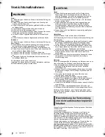 Preview for 2 page of Panasonic DMP-BDT385 Basic Operating Instructions Manual