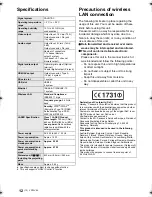 Preview for 12 page of Panasonic DMP-BDT500 Operating Instructions Manual