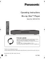 Preview for 1 page of Panasonic DMP-BDT700 Operating Instructions Manual